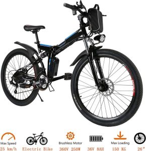 OppsDecor 20 Inch Folding Electric Bike