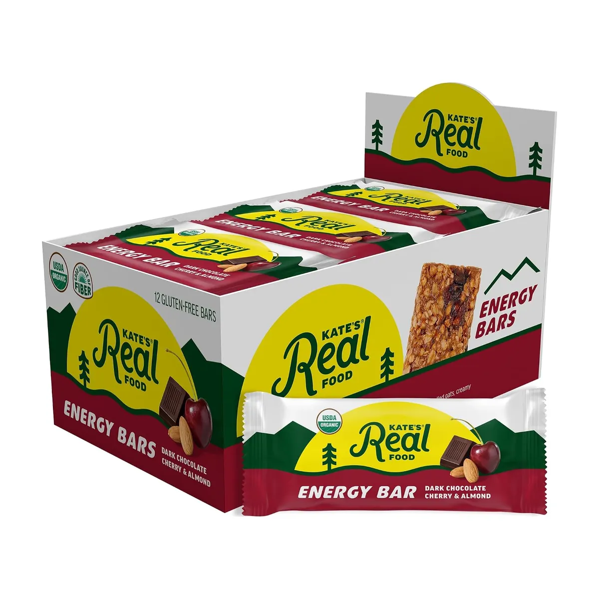Kate's Real Food Dark Chocolate Cherry Almond energy bar
