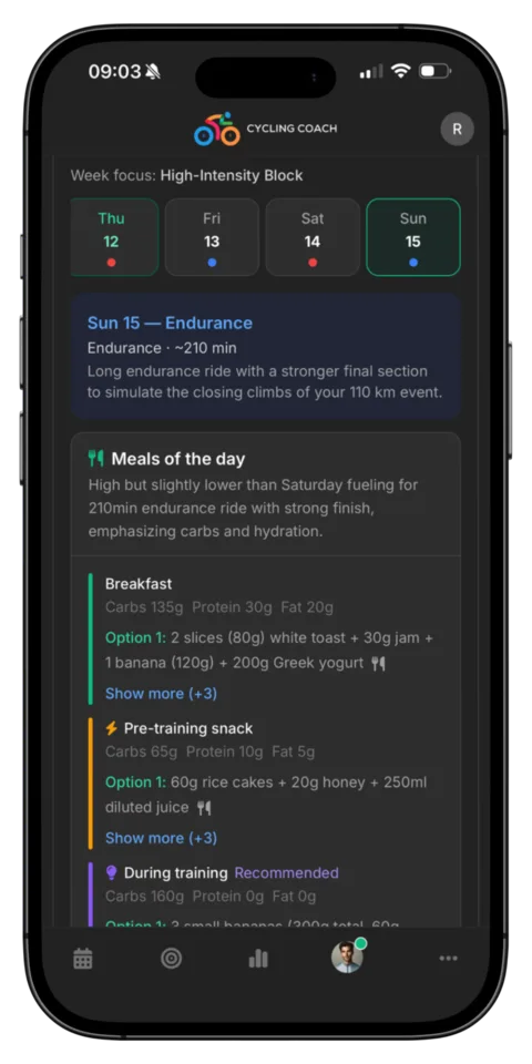 Nutrition Plan screenshot