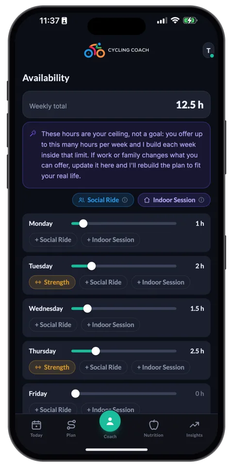 Daily & Weekly Plan Adaptations screenshot